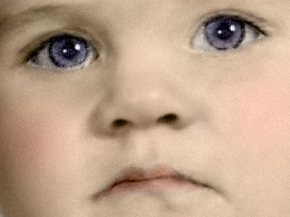 After Restoration & Digital Enhancement at 100% Pixel View