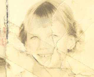 Original Damaged Picture Before Restoration at 100% Pixel View